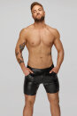 Noir Handmade Snake Faux Leather Bermuda Shorts H068