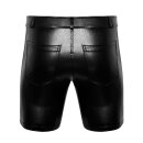 Noir Handmade Snake Faux Leather Bermuda Shorts H068