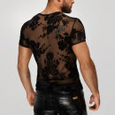 Noir Handmade Flocked Mesh T-Shirt H073