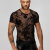 Noir Handmade Flocked Mesh T-Shirt H073