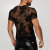 Noir Handmade Flocked Mesh T-Shirt H073