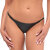 Noir Handmade Crocodile Wetlook Thong P012 - Black