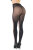 Coquette Pantyhose with Diamond Net Panel - Black