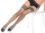 Coquette Fishnet Stockings with Metallic Top - Black/Silver