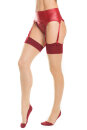 Coquette Thigh High Stockings with Seam - Nude/Merlot