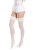 Coquette Bridal Stockings "Happy Anniversary" with Lace - White