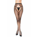 Coquette Fishnet Pantyhose Ouvert - Black