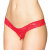 Coquette Ouvert Lace Thong - Red