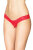 Coquette Ouvert Lace Thong - Red