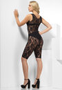 Fever Lace Bodystocking Crotchless - Black