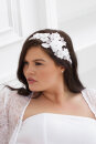 Coquette Bridal Garter with Rhinestones - White