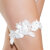 Coquette Bridal Garter with Rhinestones - White