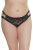 Coquette Lace Thong Ouvert - Black