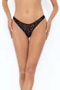 Noir Handmade Leopard Mesh String P011 - Black