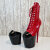 Pleaser High Heel Protectors (8 inch) - Patent Red