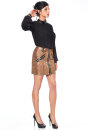 Patrice Catanzaro Wet look Mini Skirt ANN - Snakeprint Brown