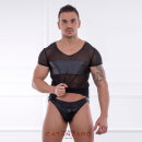 Patrice Catanzaro Mesh T-Shirt FABIEN - Black