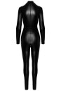 Noir Handmade Powerwetlook Catsuit with metal ring CAGED F319