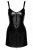 Noir Handmade Powerwetlook Mini Dress with Metall Ring F320