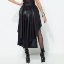 Patrice Catanzaro Long Faux Leather Skirt PANTHERE