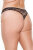 Coquette Tulle Thong with Lace - Black