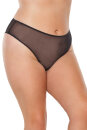 Coquette High-waist Mesh Panties - Black