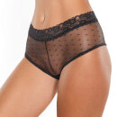 Coquette Booty Short with Lace - Black