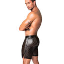 Noir Handmade Laser Cut Powerwetlook Biker Shorts H077