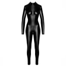 Noir Handmade Powerwetlook Catsuit with 3-Way Zipper F331