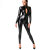 Noir Handmade Powerwetlook Catsuit with 3-Way Zipper F331