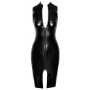 Noir Handmade Sleeveless Powerwetlook Midi Dress  F337