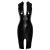 Noir Handmade Sleeveless Powerwetlook Midi Dress  F337