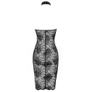 Noir Handmade Transparent Lace Halterneck Midi Dress F338