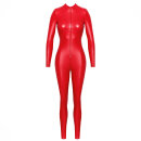 Noir Handmade Powerwetlook Catsuit ORGIA F353 - Red