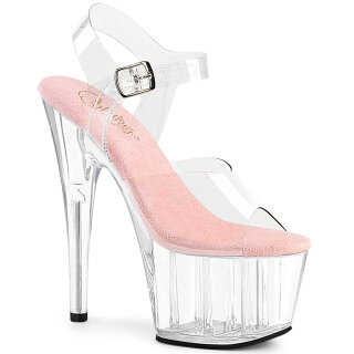 Pleaser ADORE-708 - Baby Pink / Clear