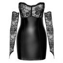 Noir Handmade Wetlook mini dress with gloves HARMONIA F340