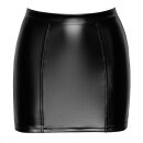 Noir Handmade Powerwetlook Mini Skirt with Corset Lacing F341