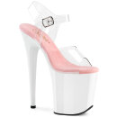 Pleaser FLAMINGO-808 - Baby Pink / White