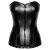 Noir Handmade Powerwetlook Corset Top MYSTERIA F334 - Schwarz