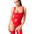 Noir Handmade Powerwetlook Bodysuit F352 - Red