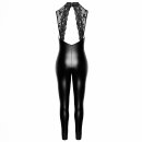 Noir Handmade Powerwetlook Catsuit with Halterneck Top F342