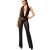 Noir Handmade Neckholder Mesh Jumpsuit LUMINARA F350