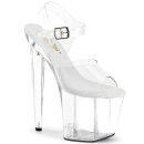 Pleaser RAZZLE-808 - White / Clear