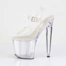 Pleaser RAZZLE-808 - White / Clear