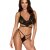 Kissable Lace Bustier and Thong Set FRENCH KISS - Black