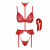 Kissable Lingerie Set BONDAGE KISS - Red