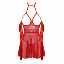 Kissable Babydoll with bold Satin Bow SEXY KISS - Red