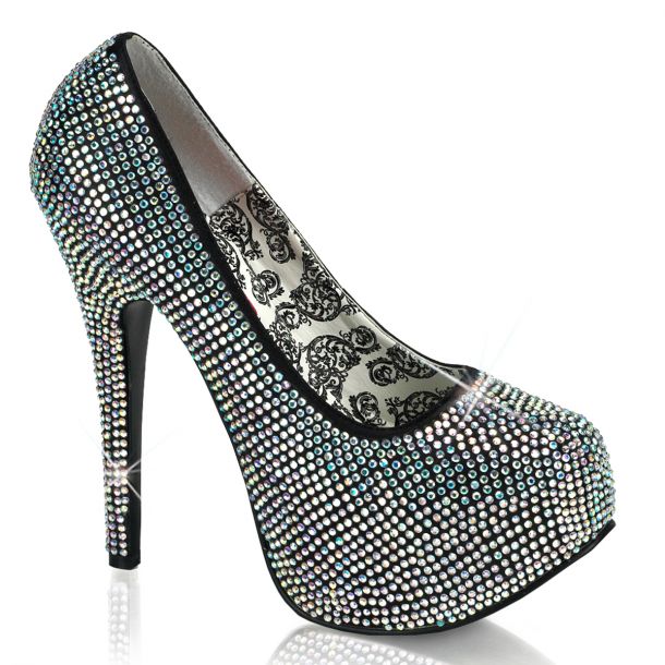 Rhinestone High Heels TEEZE-06R : Iridescent