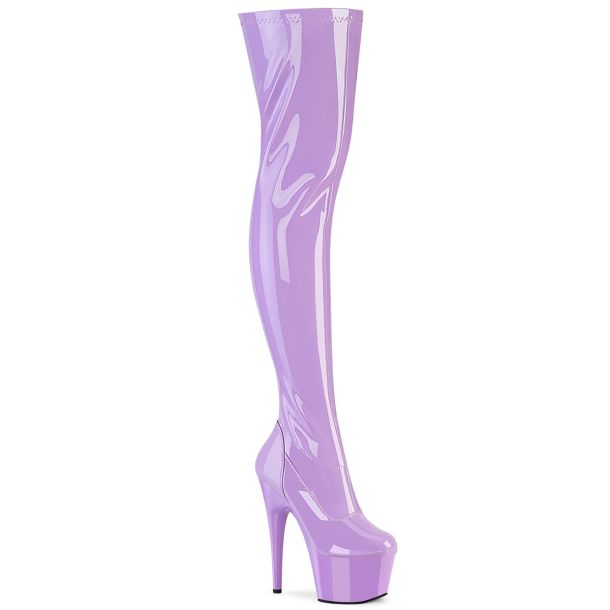 Platform Overknee Boot ADORE-3000 - Patent Lavender