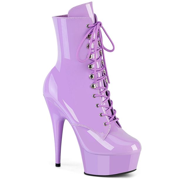 Platform Ankle Boots DELIGHT-1020 - Patent Lavender